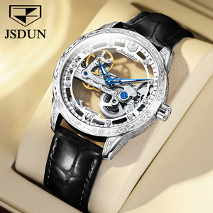 JSDUN 8917 OEM <span class=keywords><strong>Orologio</strong></span> da Polso Meccanico da Uomo di Lusso in Acciaio Inossidabile, Classico, Impermeabile, Luminoso, <span class=keywords><strong>Automatico</strong></span> con Bilanciere a Vista - Product Image 5