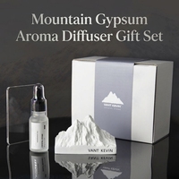Diffuseur d'arômes en gypse Alpes, artisanat fait main, décoration d'intérieur pour spa