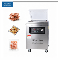 Machine d'emballage sous vide automatique électrique commerciale de type au sol DZ-500/2E en acier inoxydable pour sachets en aluminium