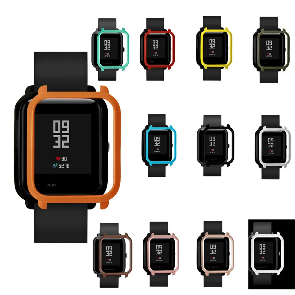 IVANHOE Protective Case For Amazfit Bip Smart Watch Colorful Silicone Hard Shell For Xiaomi Amazfit Bip Youth Version Smart Band