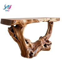Table console moderne de luxe en bois massif, écologique et durable, de haute qualité pour salon, chambre, hall d'hôtel, villa, maison