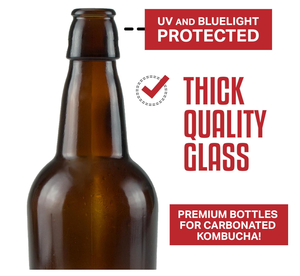 Botellas de Vidrio Ámbar de 16 oz con Tapa Abatible Hermética, para Elaboración Casera - Kombucha, Refresco, <span class=keywords><strong>Coquito</strong></span>, Kefir, Jugo - Product Image 4