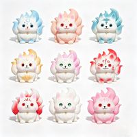Jouet anti-stress renard à neuf queues en peluche courte, mignon et adorable, best-seller, 31-50 cm, lavé, emballé individuellement, décoration de bureau