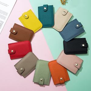 Wholesale Slim Wallet With Pullout PU Leather Portable Multi Card Bags Holders Woman Man Gradient Business <b>Purse</b> Case Smart Home - Product Image 3