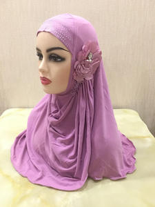 Couverture de perceuse chaude de fleur de ruban de glace Hijab instantané fabrication de foulard avec du fil Hijab en jersey instantané - Product Image 3