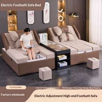 Fauteuil de massage électrique pour les pieds avec spa, bain de pieds, nettoyage des oreilles, karaoké et massage du dos - Design moderne en bois massif pour salle de bain et salon