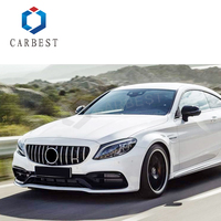 Calandre avant Carbeat GT Sports Line 2019+ W205 Classe C W205 Style Noir Brillant pour Mercedes-Benz