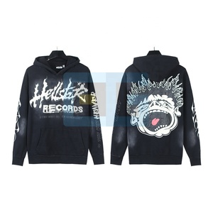 Sweat <span class=keywords><strong>à</strong></span> capuche NFC de haute qualité de la marque de mode étrangère 1k Chip Washed Suit Sweater Loose-Fitting Street Fashion RFID Hoodie - Product Image 4