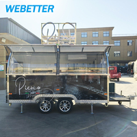 Conteneur WEBETTER pour restaurant BBQ, bar, restauration rapide, remorque à pizza, cuisine mobile en conteneur commercial de 20 pieds ou 40 pieds à vendre