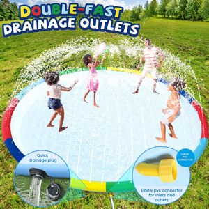Alfombra de Juego Acuática Grande de 13 Pies para Niños, Antideslizante, Resistente, para Exteriores, Patio Trasero, Diversión de Verano, Juguete para Piscina - Product Image 5