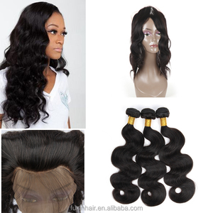 Top cabello humano peruano 3 visón paquetes de ofertas con 360 frontal Cierre de encaje peluca - Product Image 2