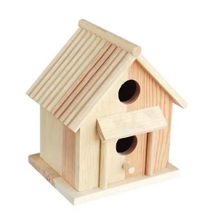 Duurzame Houten Vogelhuisjes Met Print Patroon Voor Binnen Of Buiten Gebruik Opknoping Voorzien Van Stijlvolle Woonkamer Accessoire - Product Image 4