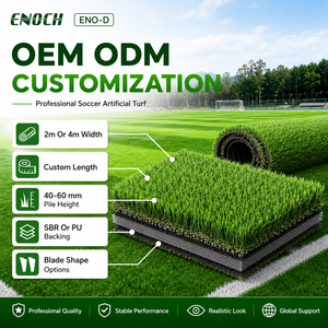 Gazon Artificiel Extérieur 50 mm en PE Vierge pour Terrains de Football, Drainage Rapide, Idéal Écoles, Vente Directe Usine pour Entrepreneurs - Product Image 2