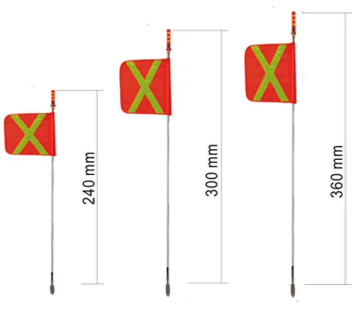 12V-24V светодиодный флаг безопасности, горный фонарь, светодиодный флагшток для внедорожных пляжных багги, флаг со светодиодной подсветкой, 1,2 м, 1,5 м, 1,8 м, 2,4 м