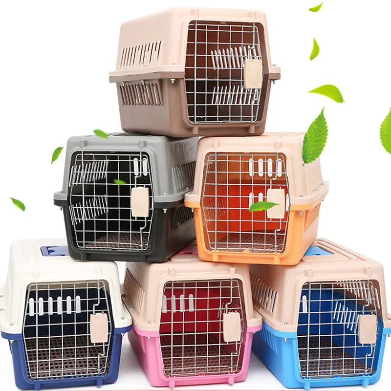Best Selling Small Animal Dog Travel Carrier Cage Small Flight Plastic Pet Carrier Big Outdoor Cat Dog Carrier