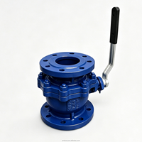 Vanne à boisseau sphérique flottante 2 pièces PN16 en fonte ductile GG25 GGG40 QT450 à levier manuel et à brides pour système d'eau