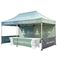 Tente pliante 3x6m avec impression numérique personnalisée, cadre en aluminium, imperméable, pour salon professionnel, événement extérieur, gazebo avec parois latérales