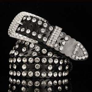 Cinturón de PU y Plástico para Mujer <span class=keywords><strong>Simon</strong></span> BB con Hebilla de Aleación, Diseño al por Mayor con Incrustaciones de Cuero y Aberturas - Product Image 4