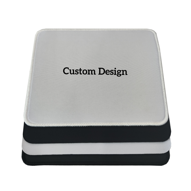 Manufacturer Printable Anime Style Black White Non-Slip Rubber Base Gaming Mouse Pad Stitched Edges Sublimation Printing