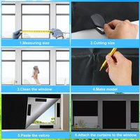 Cortinas ajustables cortadas a medida para ventana de viaje de bebé, cortina opaca portátil para dormitorio hermética, coche de viaje