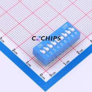 DS-09-B DIP Switch Through hole Component (THT) Switch 9-Bit 2.54mm Blue - Product Image 1