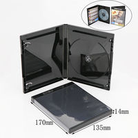 Boîte de rangement multi-disques en plastique PP personnalisée pour DVD, CD de voiture, VCD, enregistrements de mariage, avec couvercle transparent et insert