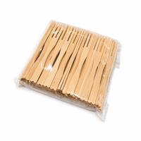 Wegwerp bamboe fruitprikkers 11CM aardbeivormig met stippen decoratieve party hapjesprikkers bulkverpakking