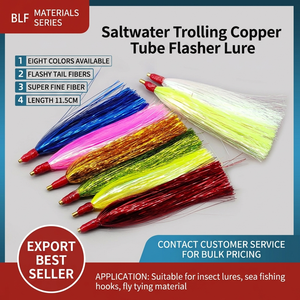 OEM Messingrohr 4,5 Zoll 2g Schleppköder mit integriertem holografischem Flash für Salzwasser-Sportfischen Mylar Flash Teaser Köder - Product Image 5