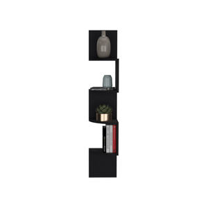 Roy Corner Floating Shelf 4 Tier Black Modern <b>Wall</b> <b>Display</b> - Product Image 5