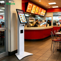 Kiosque de commande en libre-service de 23,8 pouces avec écran tactile, imprimante thermique, terminal de paiement, kiosque à billets, écran LCD pour aéroport, cinéma