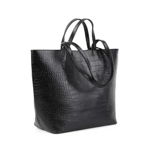 4924 2022 Double Top Handle Alligator vegan PU leather fashion latest trendy tote fashionable bag tote bags fashion for women