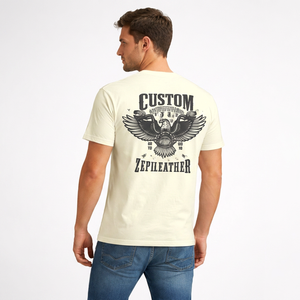 Chemises de moto personnalisées, style streetwear décontracté, en coton premium, demi-manches, imprimées, pour motards. - Product Image 2
