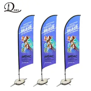 Wholesale supplier Outdoor advertising product beach flags Promotional Advertising Custom Print Feather Beach Flag