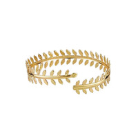 Bracelets et joncs de bras en forme de feuille, ajustables et personnalisables, manchette de bras supérieure en or motif serpent pour filles – Vente chaude