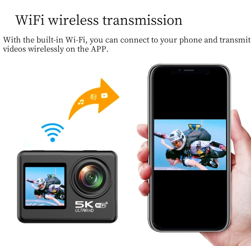 Hongdak New Outdoor Sports Diving Camera Portable Micro HD Photography Recorder 5K30FPS Sports Camera