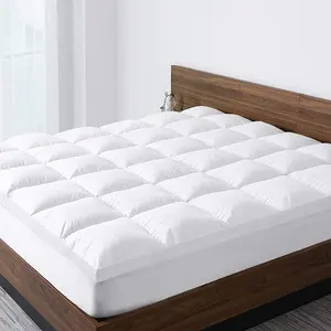 Otel koleksiyonu ekstra kalın % 100% Polyester jel elyaf dolgulu yatak yastık yatak Topper