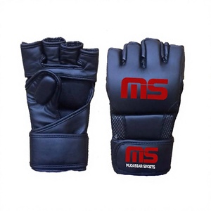 Professional Half-Finger PVC Leather MMA Fight Gloves for Adults Men's Grappling Boxing Gloves Professional Men's MMA Gloves - Product Image 3