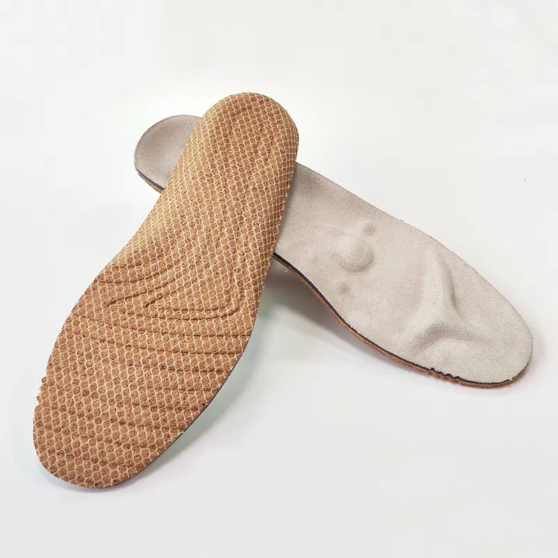 Unisex Moulded Cork Breathable Insoles Sport Insoles Full Length Orthotic High Arch Foot Total Support