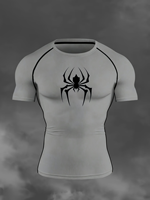 T-shirts de sport pour hommes à manches courtes, coupe ajustée, imprimé géométrique, à séchage rapide, haute élasticité, best-sellers