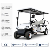 Carrito de Golf Eléctrico de 6 Plazas con Batería de Litio de 72v, Techo Abierto, para Transporte Turístico, Suministro Directo