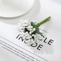 Ensemble de 12 fleurs artificielles en mousse avec étamines pour bricolage, fleurs de mariée, centres de table de mariage, accessoires photo