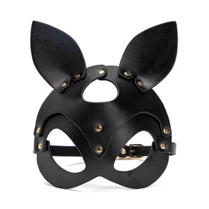 Women Sexy Cosplay Bunny <strong>Rabbit</strong> Cat <strong>Ears</strong> Masks Punk Fetish Black Mask Xmax Masquerade Carnival Party Cosplay Costume Pro - Product Image 3