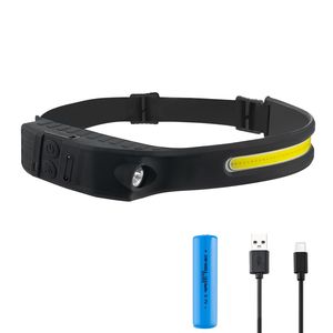 Không thấm nước phía trước linterna đầu ngọn đuốc USB 18650 headl đèn sạc đèn pin <span class=keywords><strong>LED</strong></span> COB đèn pha - Product Image 6