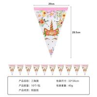 Assiettes en papier, serviettes, couteaux, fourchettes, cuillères, nappe de fête d'anniversaire, décoration de fête pour enfants, licorne rose