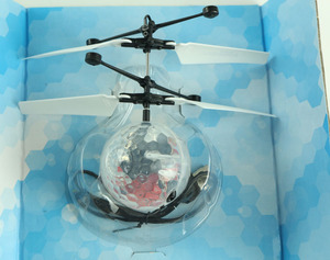 Hồng ngoại Quy Nạp nổi LED pha lê ma thuật RC bay bóng Máy bay trực thăng đồ chơi điện nhựa cửa sổ hộp trong suốt Zino CN; gua - Product Image 2