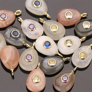 Ciondoli <span class=keywords><strong>a</strong></span> <span class=keywords><strong>Goccia</strong></span> in Pietra Dura e Cristallo Naturale per Creazione di Gioielli Collane Fai da Te Orecchini e Accessori - Product Image 1