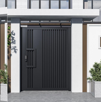 Portails de jardin en fer forgé marron et noir, design de portail principal le plus vendu en Chine, portail en aluminium moulé