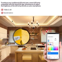 Contrôleur de bande LED intelligent Zigbee Tuya pour la maison intelligente avec application, minuterie et commande vocale, matériau PC, pilote de bande LED intelligente RGBCW