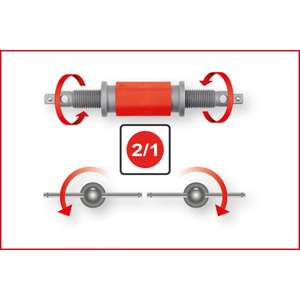 KS TOOLS - 150.1966 2 en 1 broche de rotation à droite et à gauche pour adaptateur de piston de frein-EAN 4042146475928 FREINS ET ROUES - Product Image 1