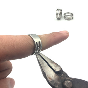 Herramienta de apertura y cierre de anillos de acero inoxidable para la fabricación de anillos redondos H1005, herramientas de joyería de acero dorado liso. - Product Image 5